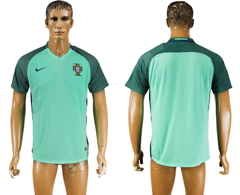 Portugal Away UEFA Euro 2016 Thailand Soccer Jersey
