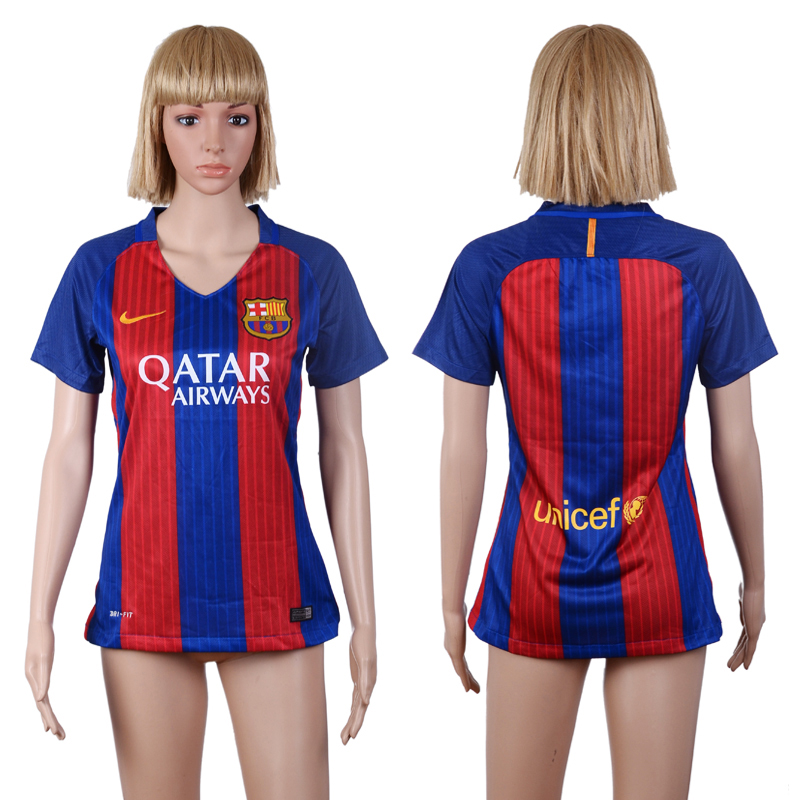 2016-17 Barcelona Home Women Soccer Jersey