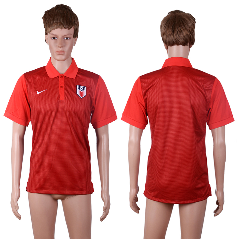 2016-17 USA Red Soccer Polo Shirt