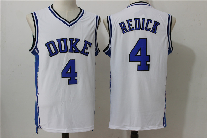 Duke Blue Devils 4 J.J. Redick White College Basketball Jersey