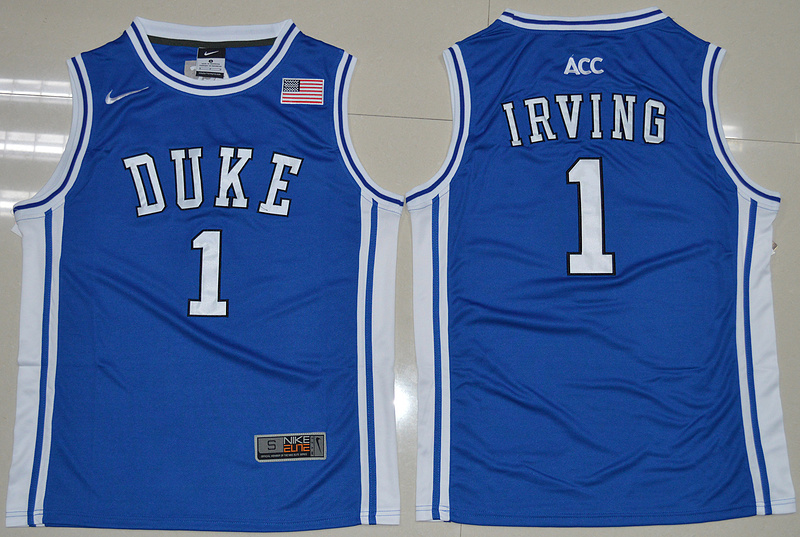 Duke Blue Devils 1 Kyrie Irving Blue College Jersey