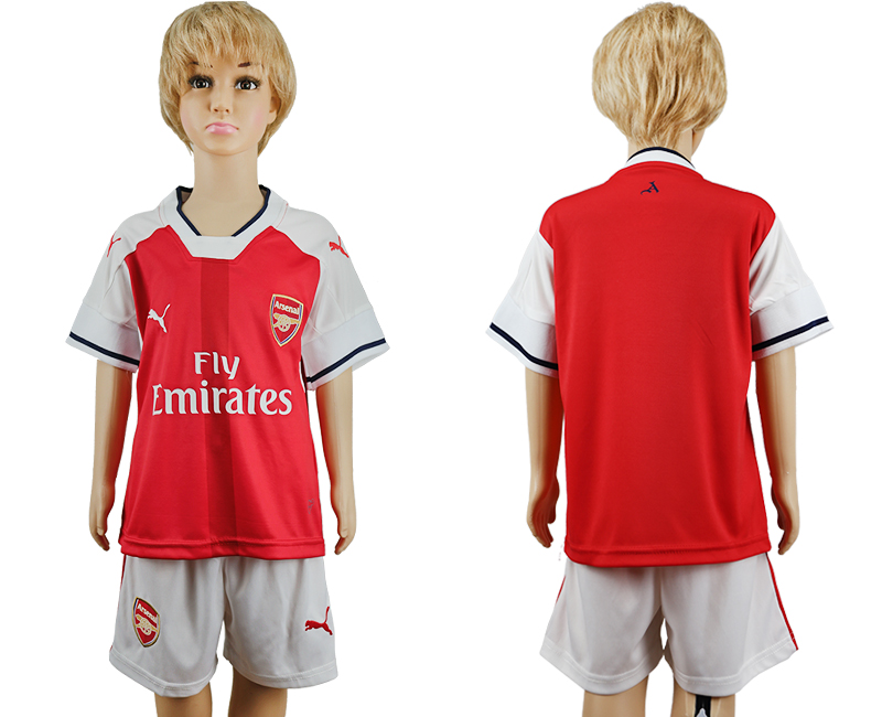 2016-17 Arsenal Home Youth Long Sleeve Soccer Jersey
