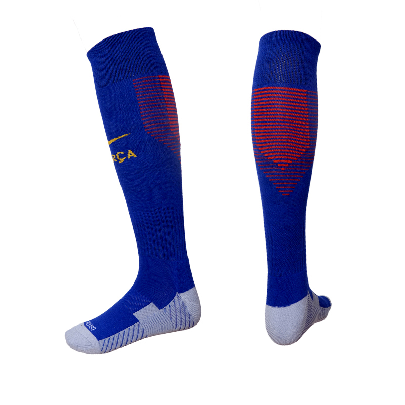 2016-17 Barcelona Home Soccer Socks - Click Image to Close