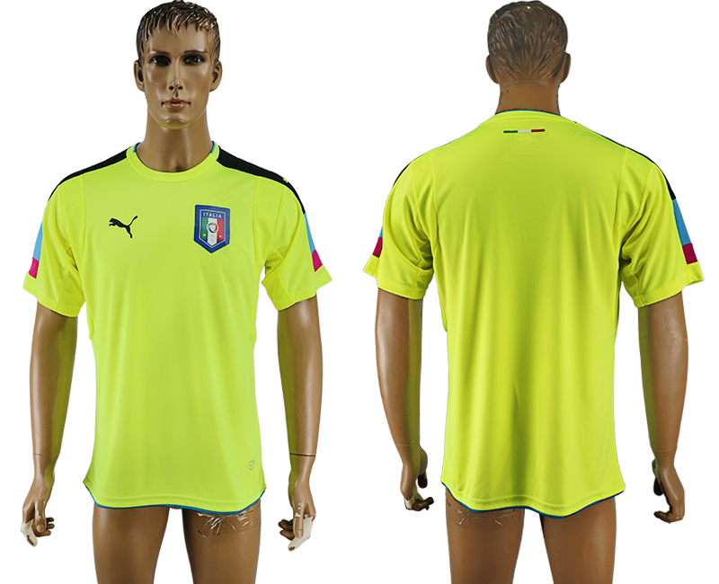 Italy Goalkeeper UEFA Euro 2016 Thailand Soccer Jersey
