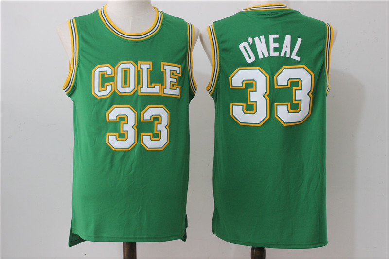 Robert G. Cole High School 33 Shaquille O'Neal Green Baseketball Jersey - Click Image to Close