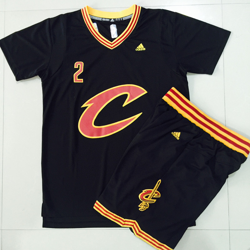 Cavaliers 2 Kyrie Irving Black Pride Swingman Jersey(With Shorts)