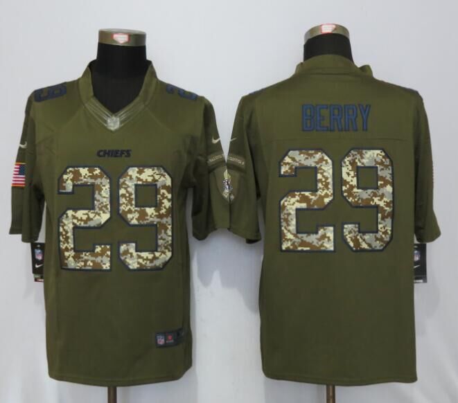 Nike Chiefs 29 Eric Berry Green Salute To Service Limited Jersey