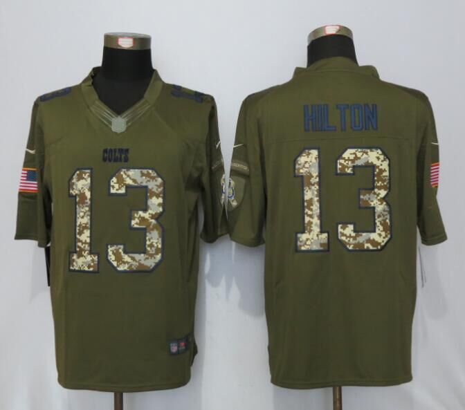 Nike Colts 13 T.Y. Hilton Green Salute To Service Limited Jersey