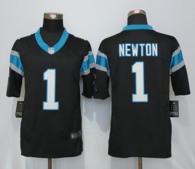 Nike Panthers 1 Cam Newton Black Limited Jersey