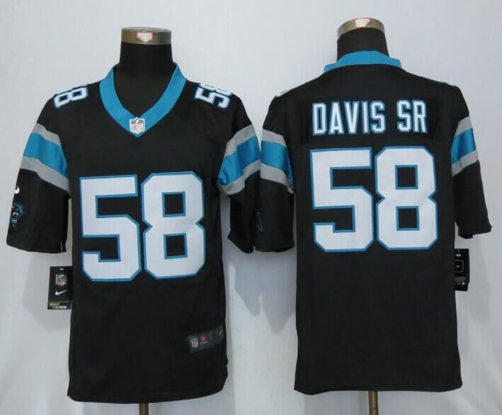 Nike Panthers 58 Thomas Davis Sr Black Limited Jersey