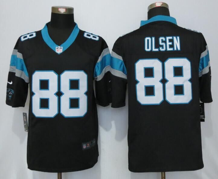 Nike Panthers 88 Greg Olsen Black Limited Jersey