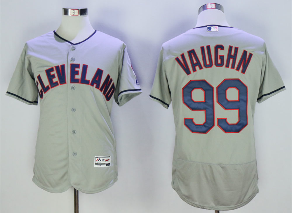 Indians 99 Ricky Vaughn Grey Flexbase Jersey Indians 99 Ricky Vaughn Grey Flexbase Jersey