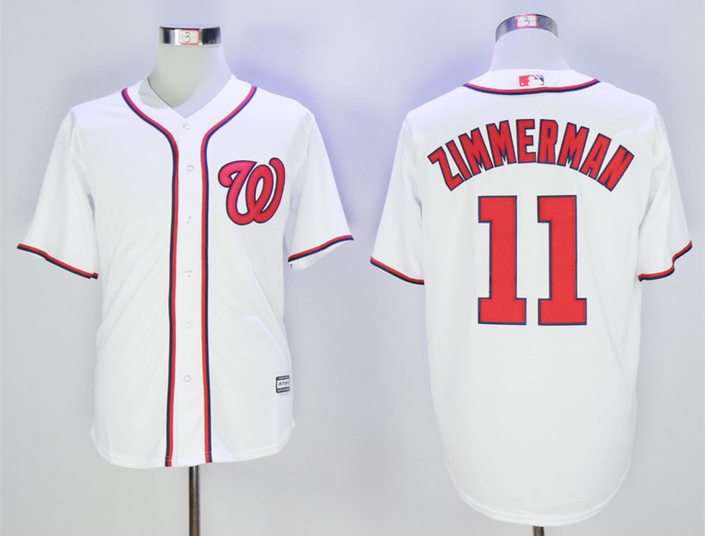 Nationals 11 Ryan Zimmerman White New Cool Base Jersey - Click Image to Close