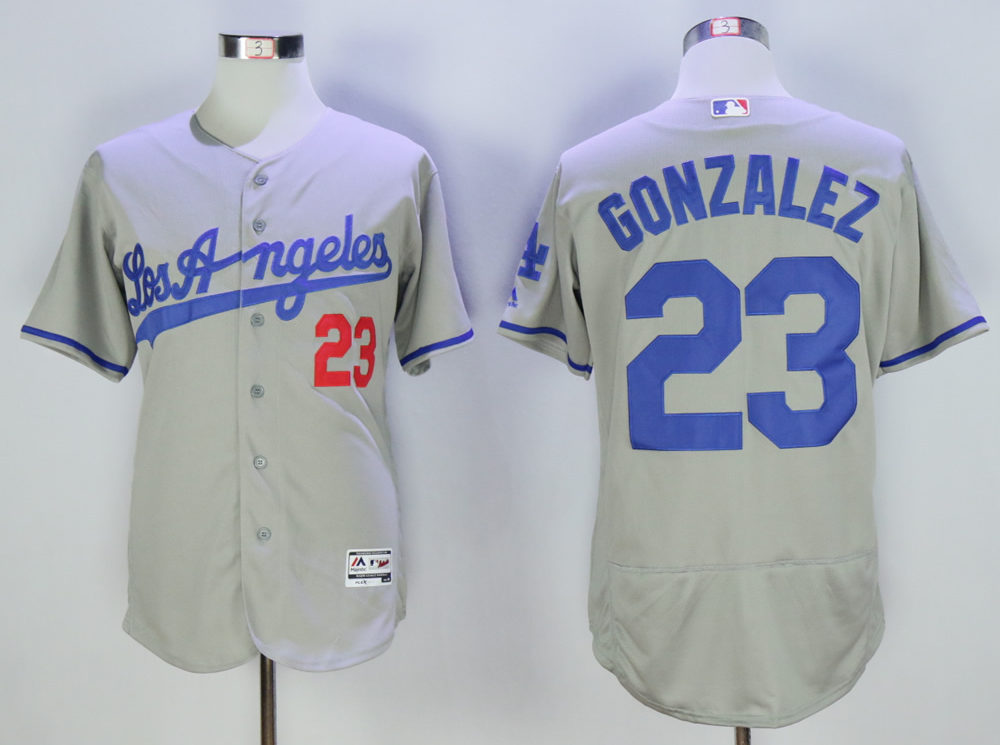 Dodgers 23 Adrian Gonzalez Grey Collection Player Flexbase Jersey Dodgers 23 Adrian Gonzalez Grey Collection Player Flexbase Jersey