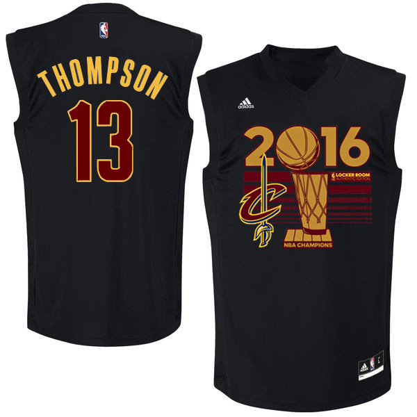 Cavaliers 13 Tristan Thompson Black 2016 NBA Finals Champions Jersey