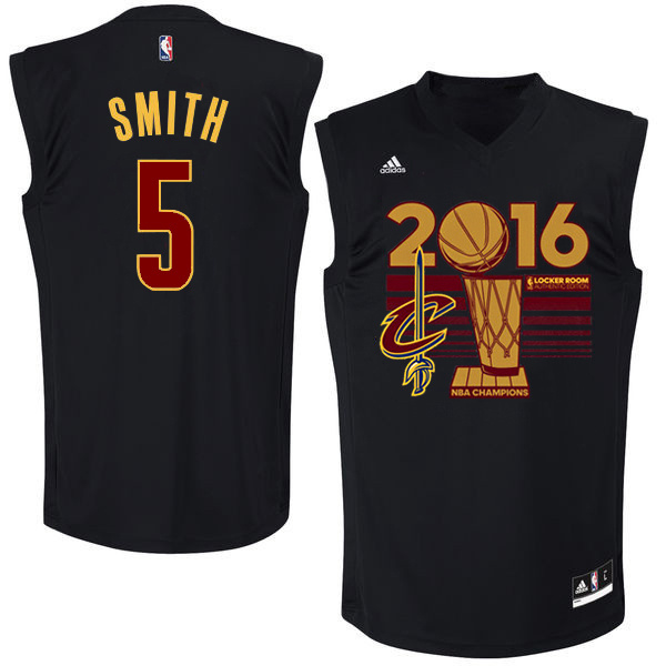 Cavaliers 5 J.R. Smith Black 2016 NBA Finals Champions Jersey