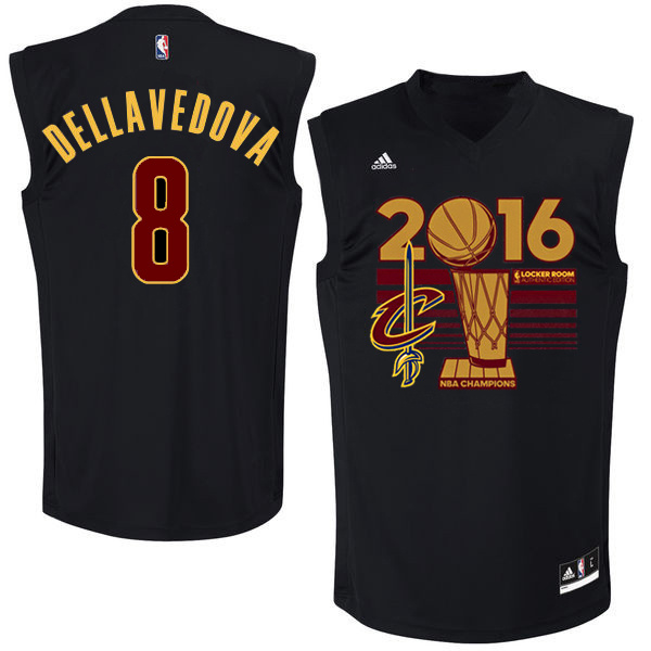 Cavaliers 8 Matthew Dellavedova Black 2016 NBA Finals Champions Jersey
