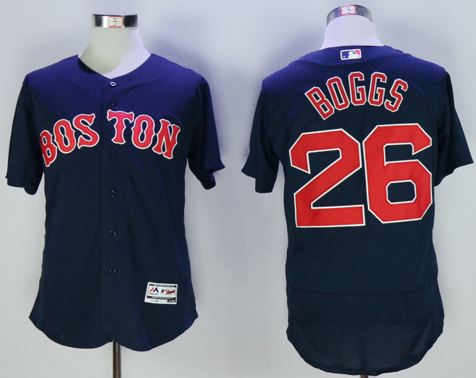 Red Sox 26 Wade Boggs Navy Flexbase Jersey