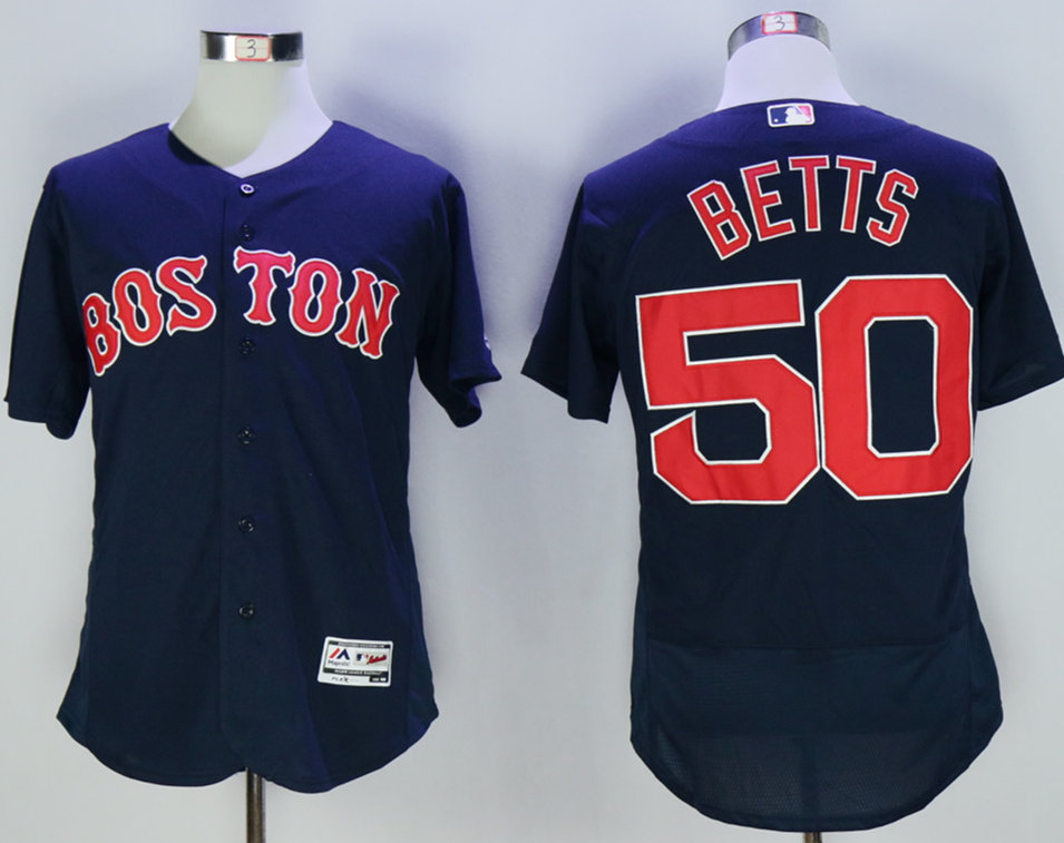 Red Sox 50 Mookie Betts Navy Flexbase Jersey