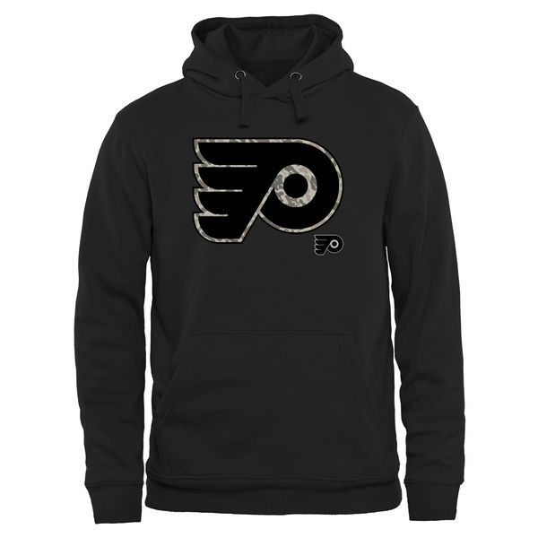 Philadelphia Flyers Black Camo Logo Men's Pullover Hoodie