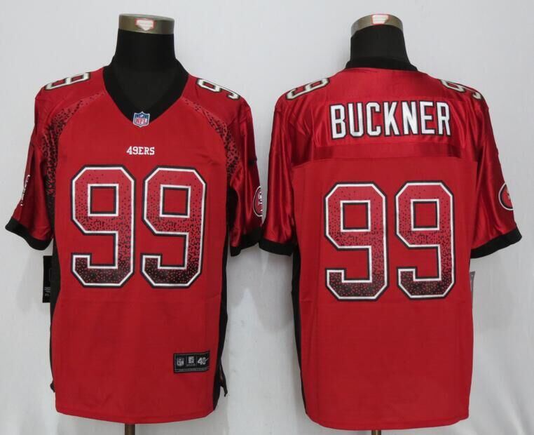 Nike 49ers 99 Deforest Buckner Red Drift Elite Jersey - Click Image to Close