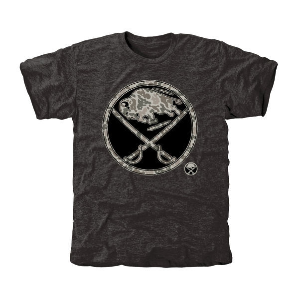 Buffalo Sabres Grey Camo Logo Short Sleeve Men's T-Shirt