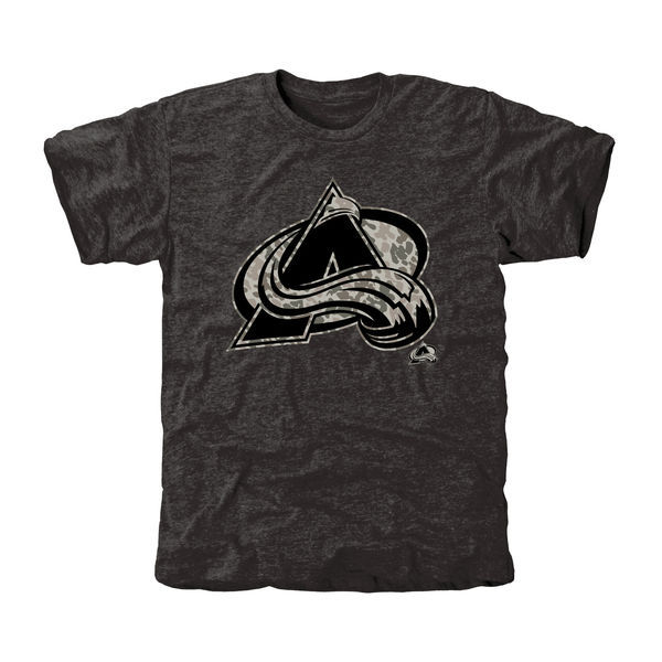 Colorado Avalanche Grey Camo Logo Short Sleeve Men's T-Shirt