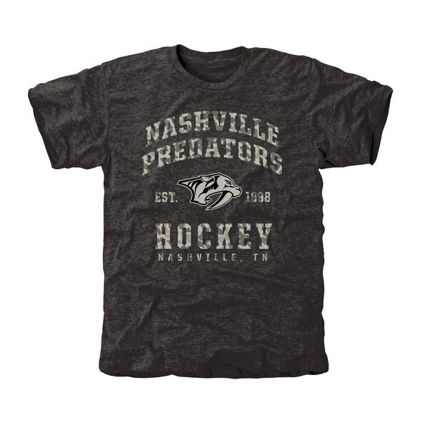 Nashville Predators Grey Camo Logo Short Sleeve Men's T-Shirt