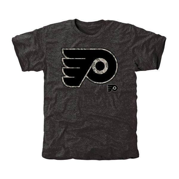 Philadelphia Flyers Grey Camo Logo Short Sleeve Men's T-Shirt