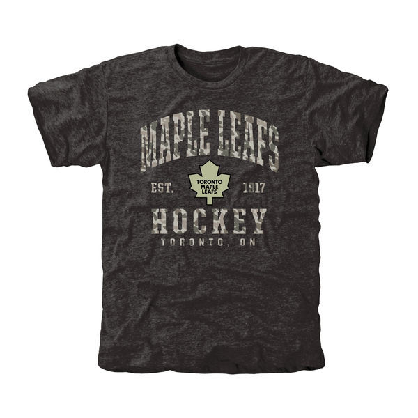Toronto Maple Leafs Grey Camo Logo Short Sleeve Men's T-Shirt