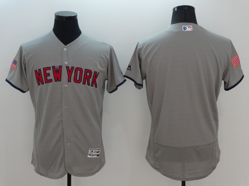 Yankees Blank Grey Fashion Stars & Stripes Flexbase Jersey