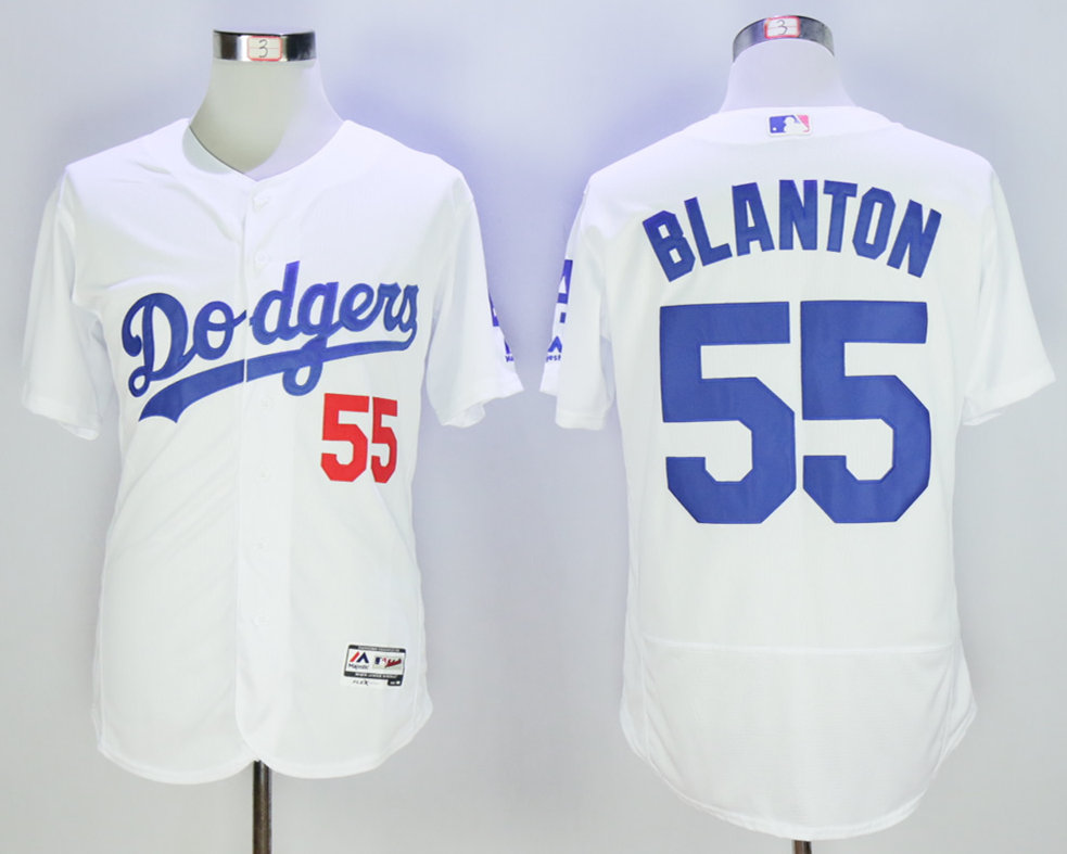 Dodgers 55 Joe Blanton White Flexbase Jersey
