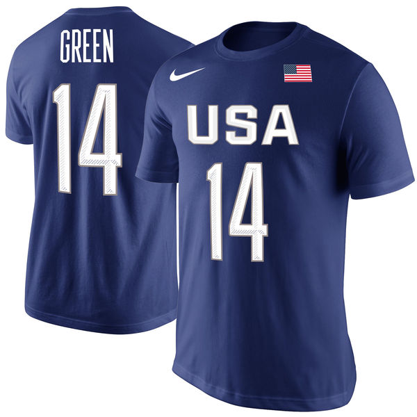 Draymond Green USA Basketball Nike Rio Replica Name & Number T-Shirt Royal