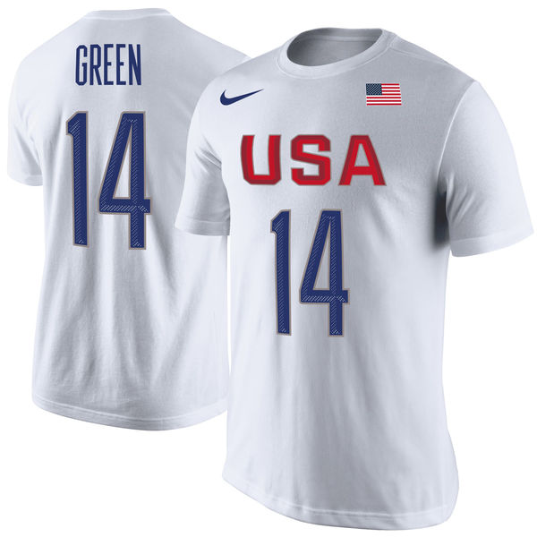 Draymond Green USA Basketball Nike Rio Replica Name & Number T-Shirt White