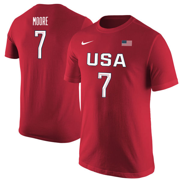 Maya Moore Women's USA Basketball Nike Women's Name & Number T-Shirt Red