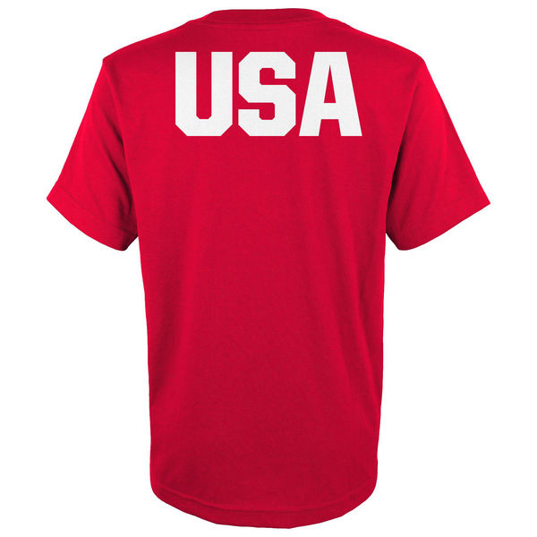Team USA 2016 Olympics Flags & Rings T-Shirt Red1
