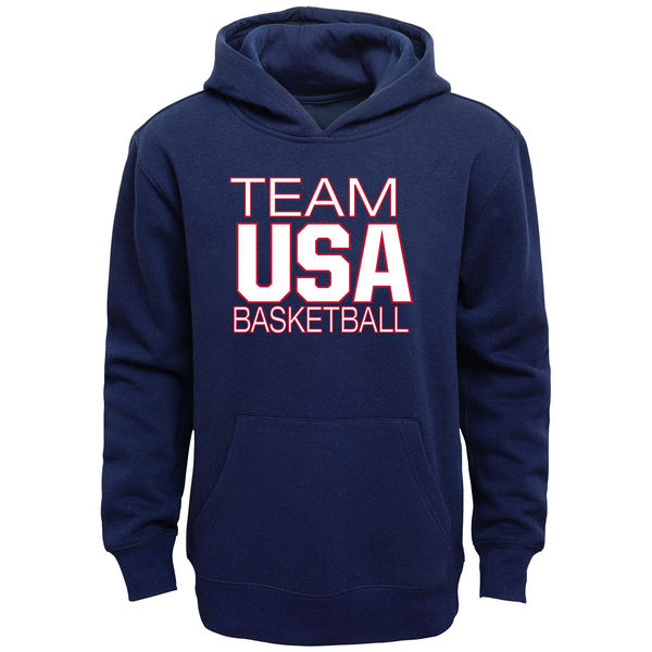 Team USA Basketball Youth National Governing Body Pullover Hoodie Navy