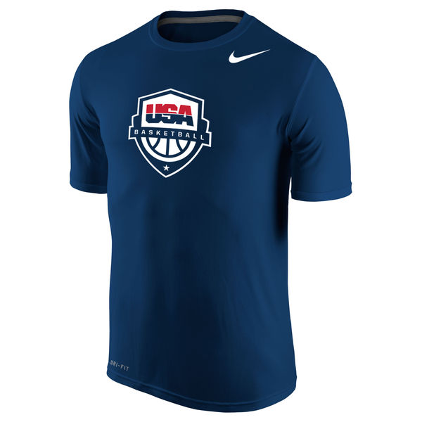 Team USA Nike Basketball Legend 2.0 Performance T-Shirt Navy - Click Image to Close