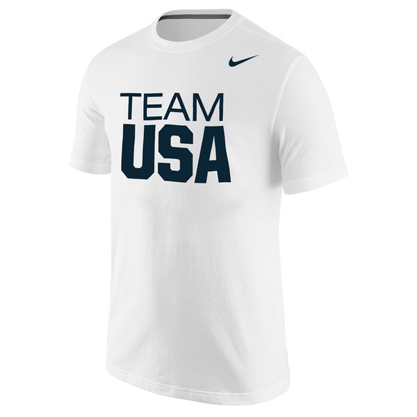 Team USA Nike Classic Core T-Shirt White - Click Image to Close