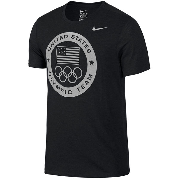 Team USA Nike Dri Blend Logo Performance T-Shirt Charcoal