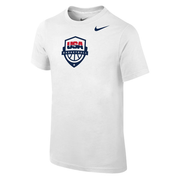 Team USA Nike Youth Baskeball Core T-Shirt White