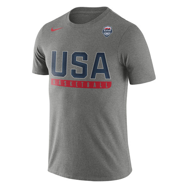 USA Basketball Nike Practice Dri FIT T-Shirt Gray - Click Image to Close