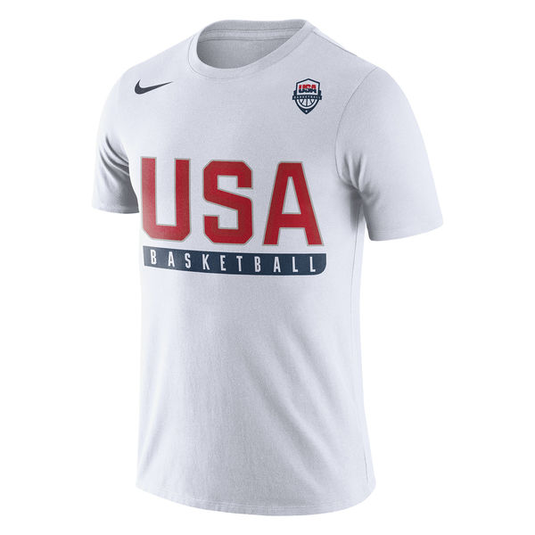 USA Basketball Nike Practice Dri FIT T-Shirt White - Click Image to Close