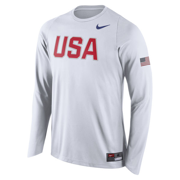 USA Basketball Nike Shooter Long Sleeve T-Shirt White