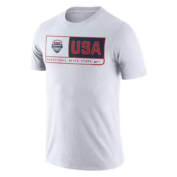 USA Basketball Nike Team Dri FIT T-Shirt White