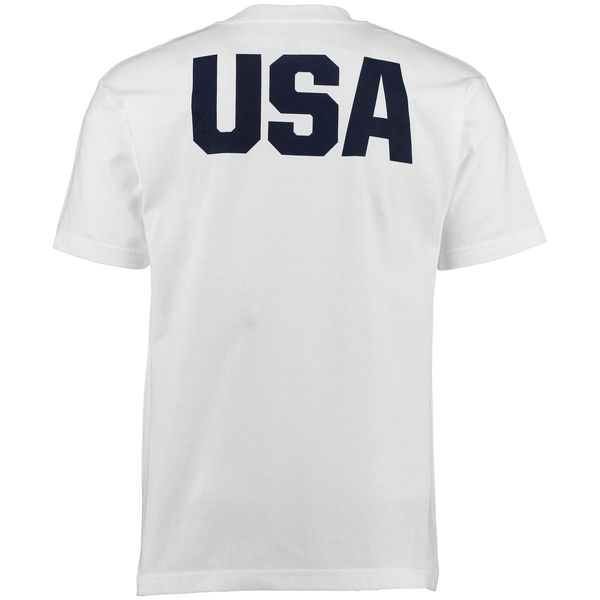USA Olympics Flag Five Rings T-Shirt White1