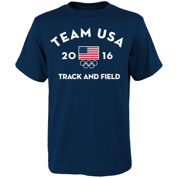 USA Track and Field NGB Very Official National Governing Body T-Shirt Navy - Click Image to Close