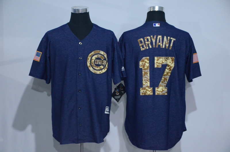 Cubs 17 Kris Bryant Navy Salute To Service New Cool Base Jersey