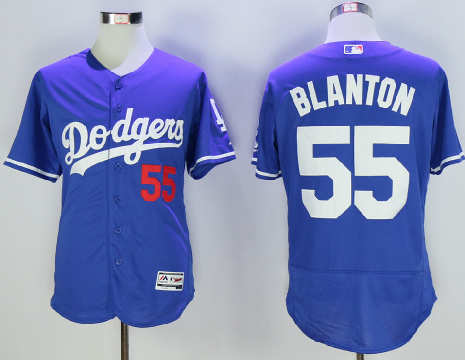 Dodgers 55 Joe Blanton Blue Flexbase Jersey