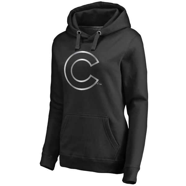 Chicago Cubs Women's Platinum Collection Pullover Hoodie Black